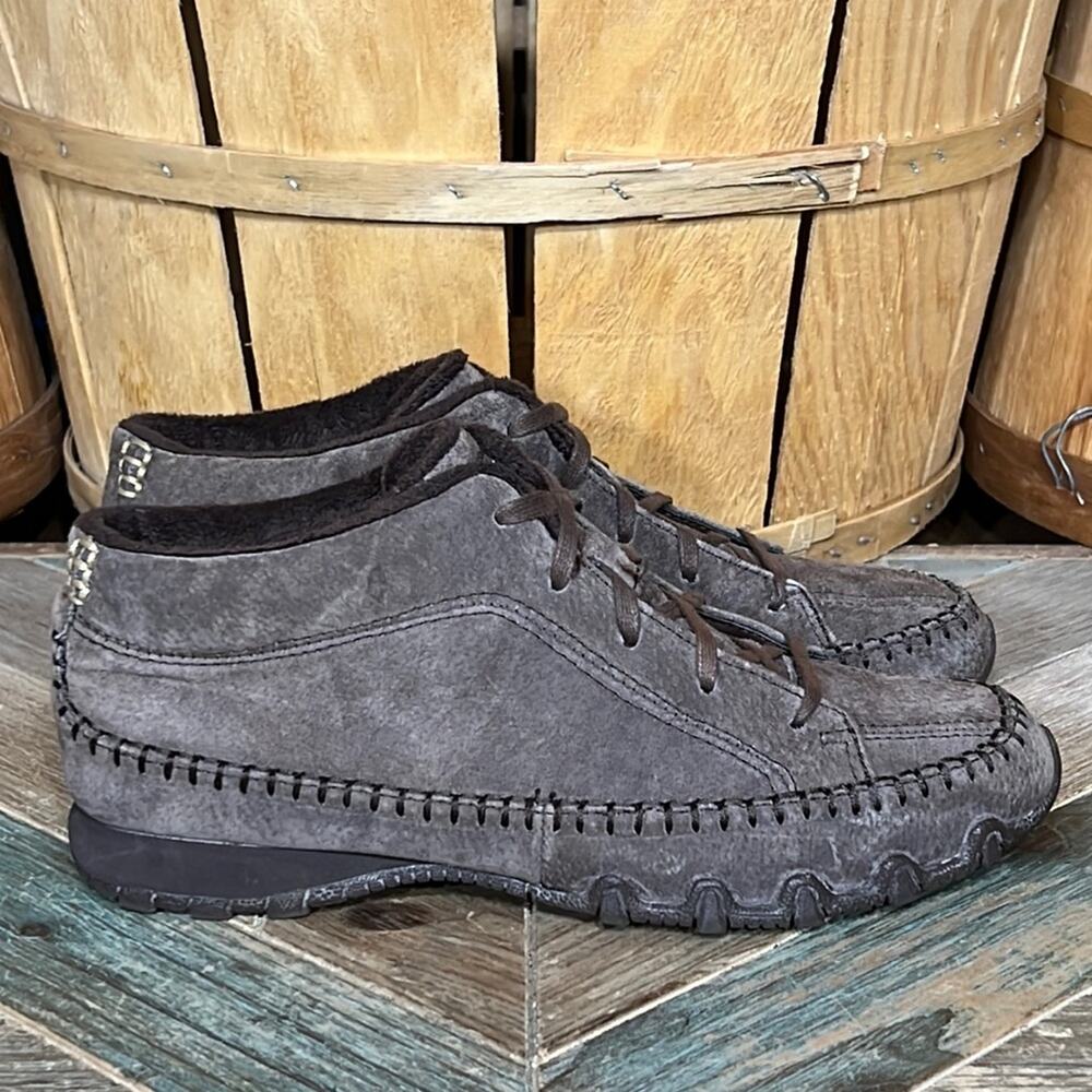 Skechers Bikers Totem Pole Relaxed Fit Brown Suede Chukka Boots Womens US 8